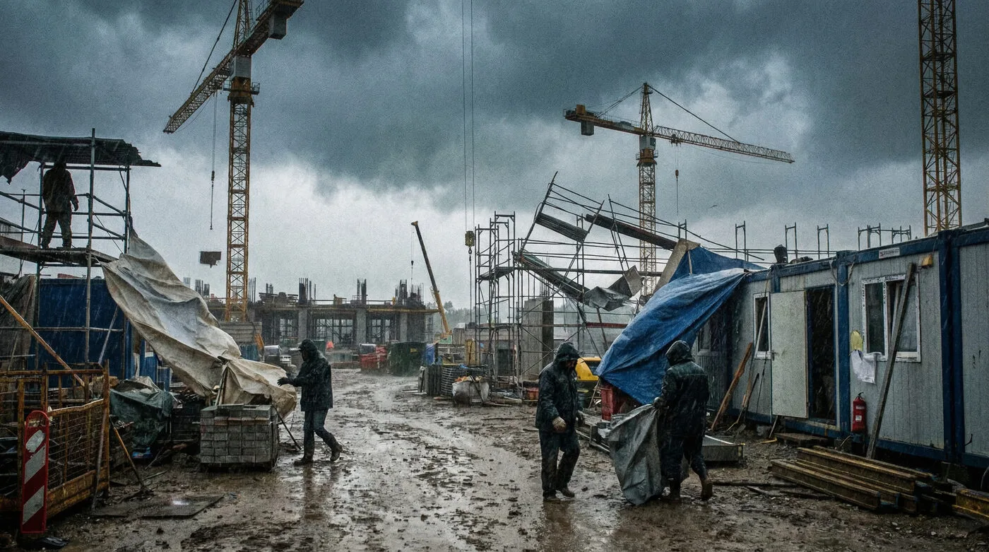 Evidence on the construction site