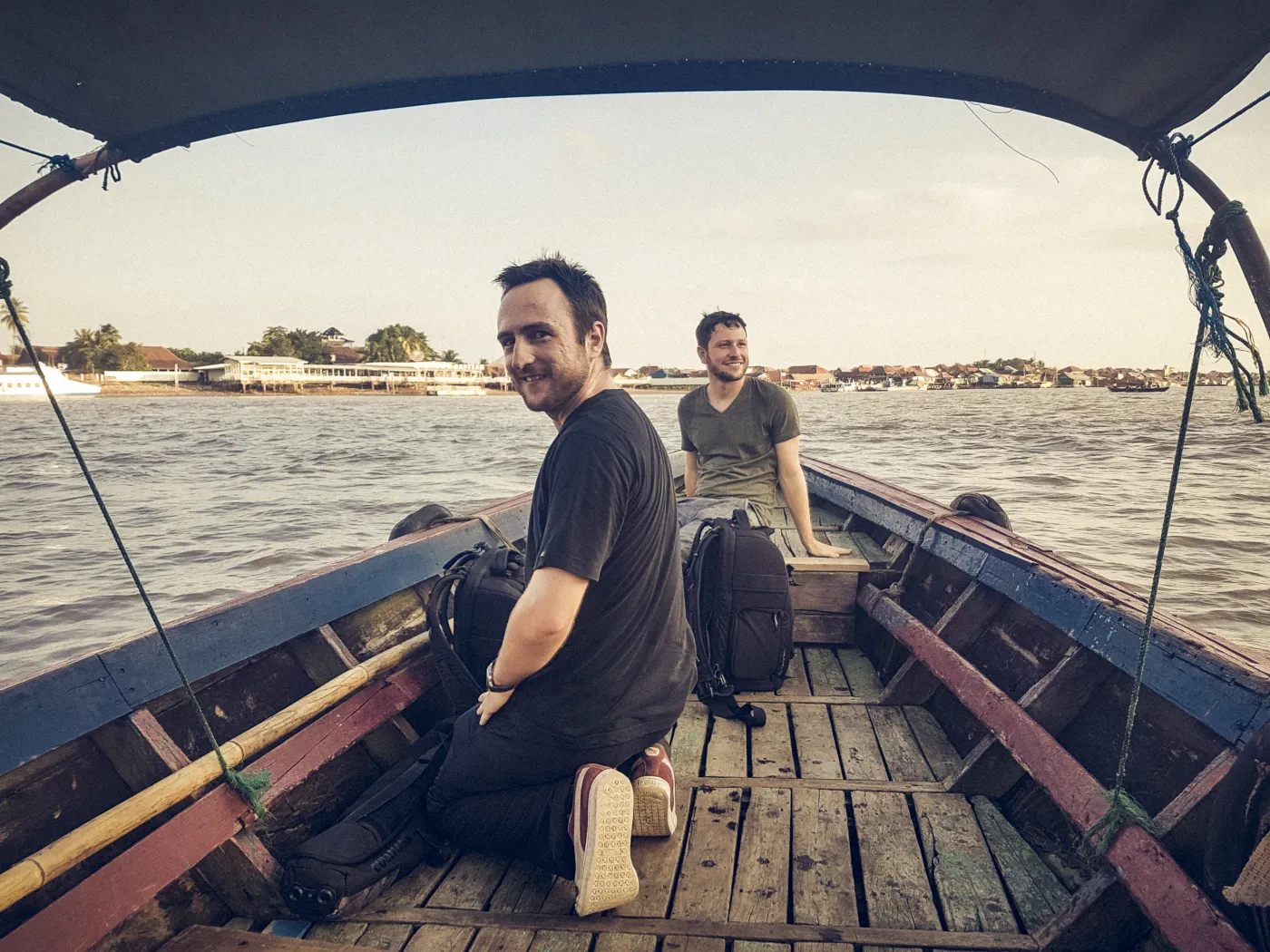 Our team on a shoot trip with camera equipment